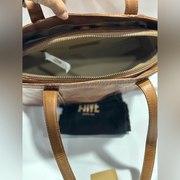 Frye Melissa Domed Leather Satchel Bag - Picture 9 of 16